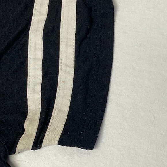 Short Stripe Sleeve V Neck Two Side Mickey Mouse Screen Print Tee Shirt Black 2X - Picture 13 of 13